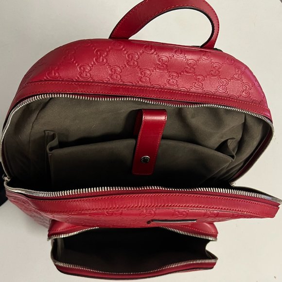 Gucci Red GG-Interlocking G Backpack - Picture 3 of 4